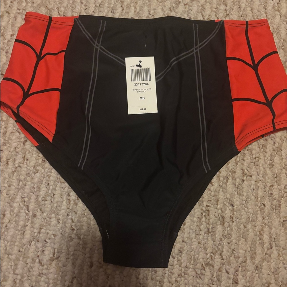 Spider Man Across the Spider Verse Miles Morales Swim Suit - Picture 4 of 5